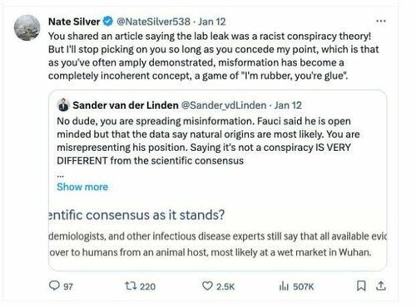 misinformation researcher sander van der linden caught lying spreading misinformation