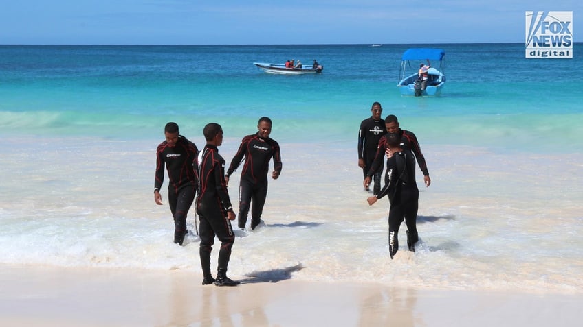 Sudiksha Konanki search teams on the Riu Republica Resort beaches in the Dominican Republic