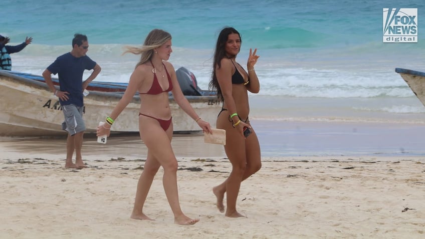 Spring breakers enjoy the beach Sudiksha Konanki went missing on at the RIU Republica Resort in Punta Cana, Dominican Republic