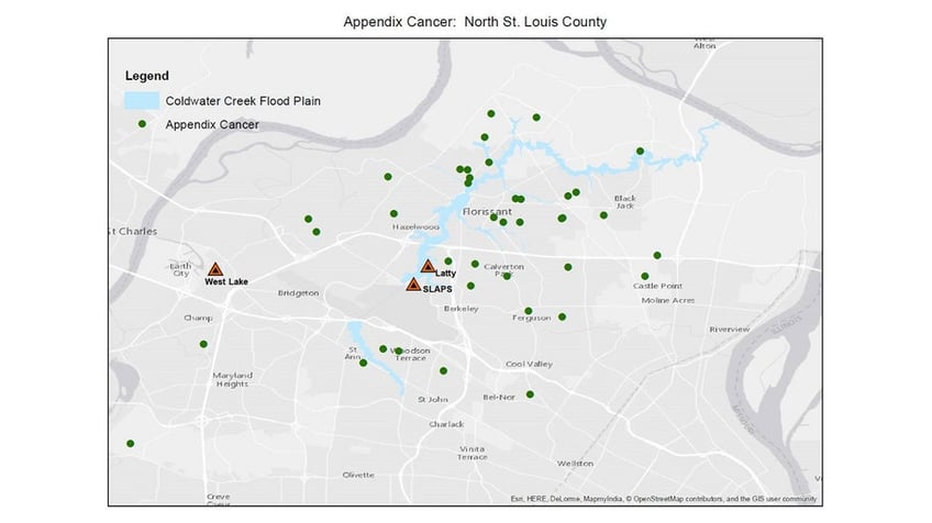 A map showing illness-prone areas