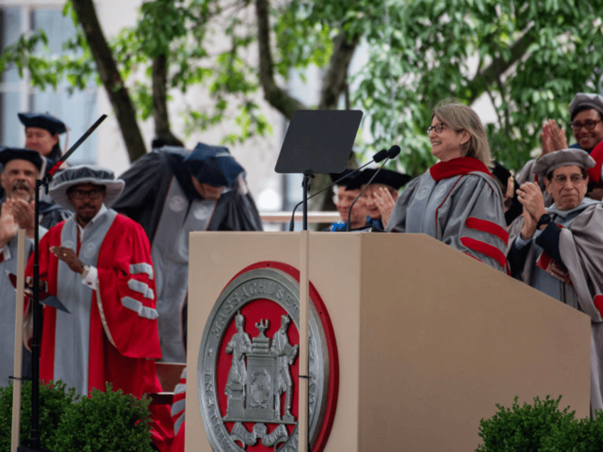 Massachusetts Institute of Technology (MIT) President Sally Kornbluth addresses the 2024 M