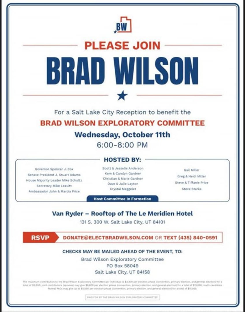 mitt romneys heir apparent same donors behind failed globalist rush to support brad wilson to replace him in utah senate race