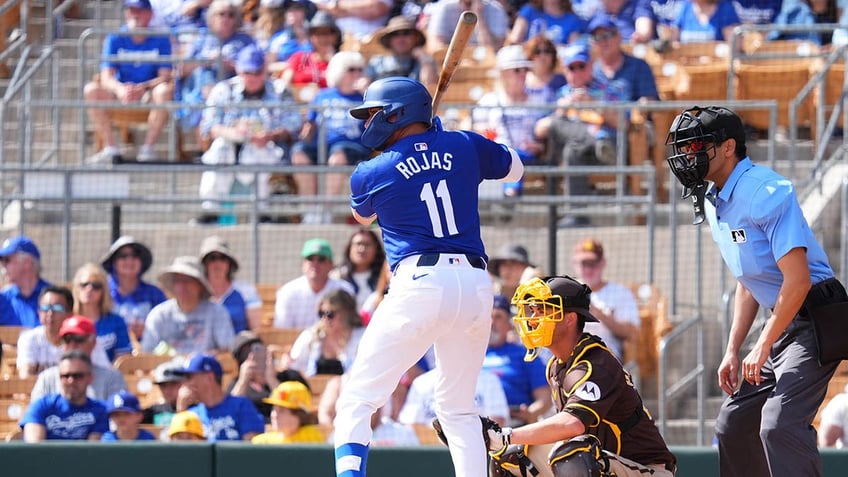 Miguel Rojas at bat