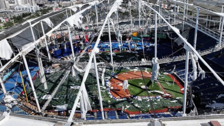 Hurricane damage at Tropicana Field has forced the Tampa Bay Rays to play outdoor home gam