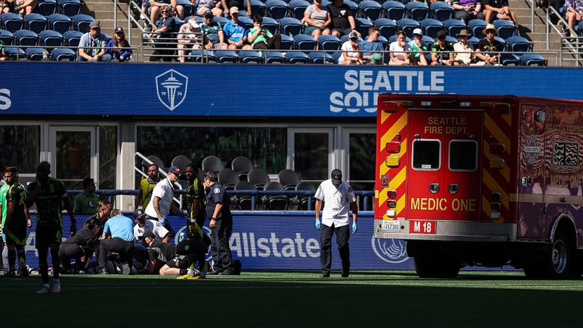 Stefan Frei taken out of the match