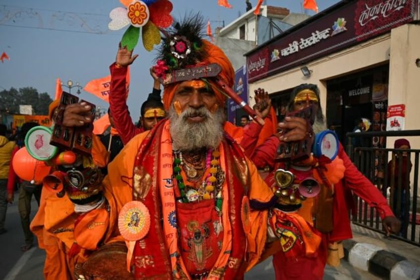 Celebrations are in full swing for 50-metre (160-foot) tall house of worship for the deity Ram, which has been built on grounds where a mosque stood for centuries before it was torn down in 1992 by Hindu zealots