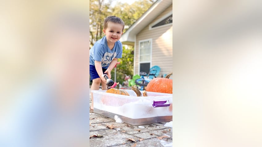 Bryan playing outside