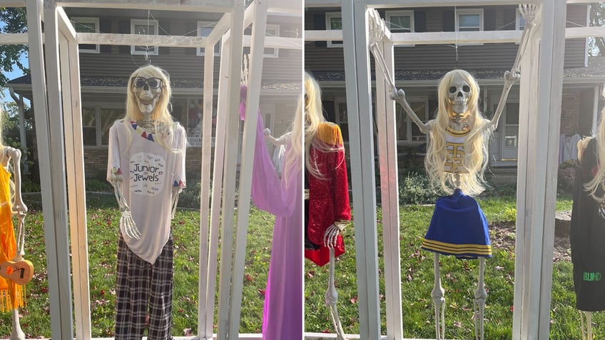 moms creepy cool taylor swift halloween display goes viral on tiktok