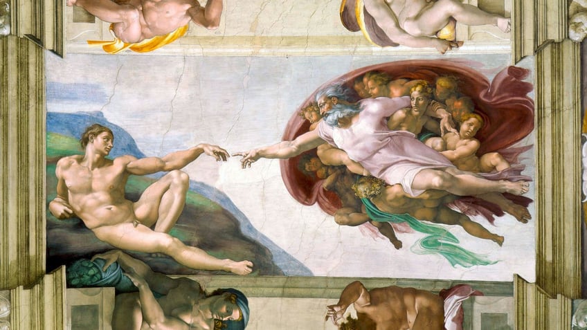 The ceiling of the Sistine Chapel