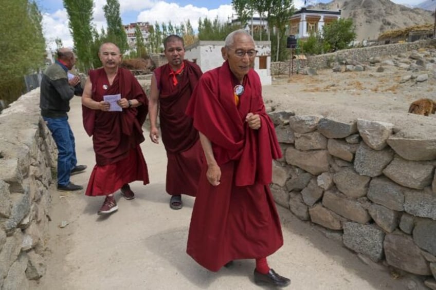 Buddhist monks and Muslims in the Indian Himalayan territory of Ladakh turned out to vote