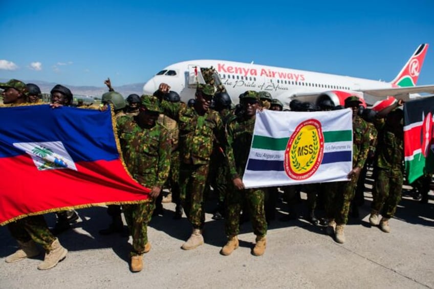 A third contingent of police officers from Kenya arrives at Toussaint Louverture Internati