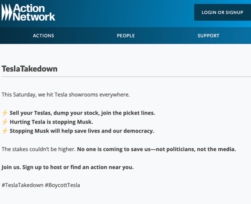 more like inaction network nationwide tesla protest flops as rent a protester goes mia