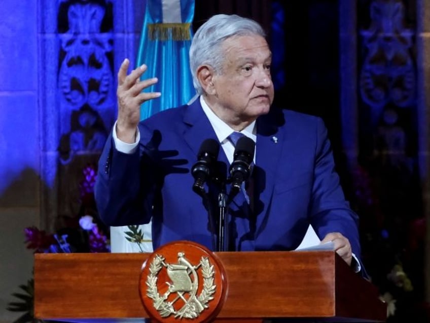 GUATEMALA CITY, GUATEMALA - MAY 05: President of Mexico Andres Manuel Lopez Obrador delive