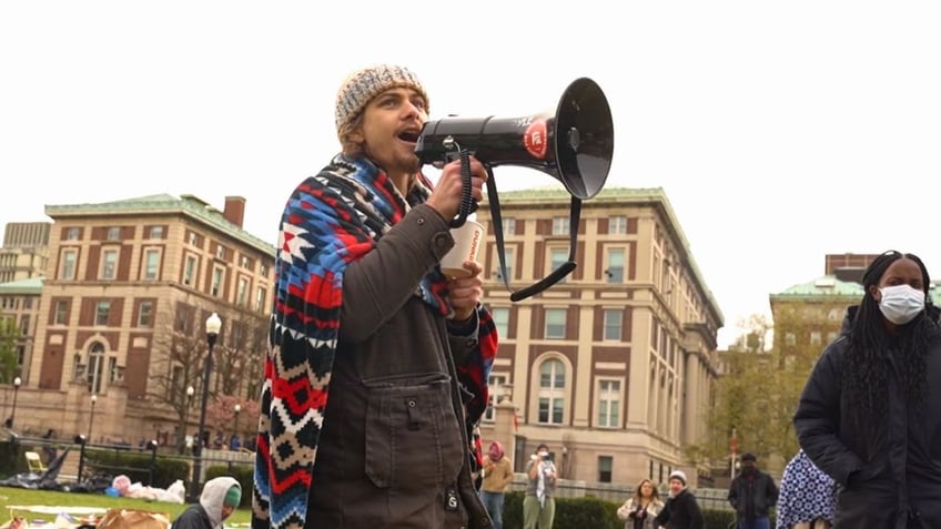 Protester at Columbia University