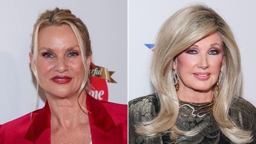 A split of Nicollette Sheridan and Morgan Fairchild