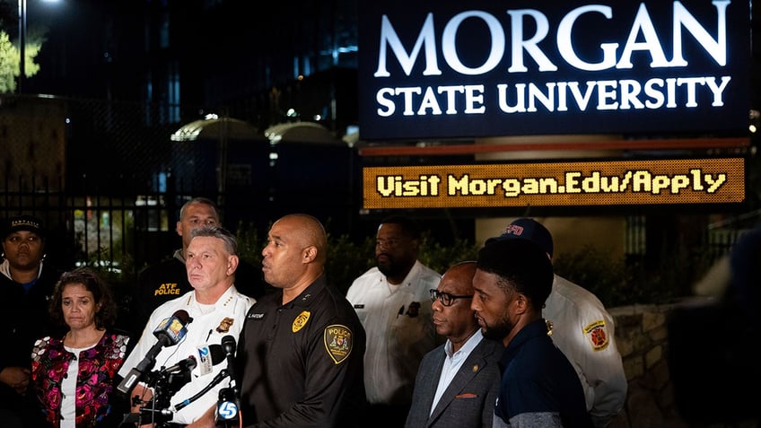 morgan state university shooting suspect still at large after swat officers clear campus building