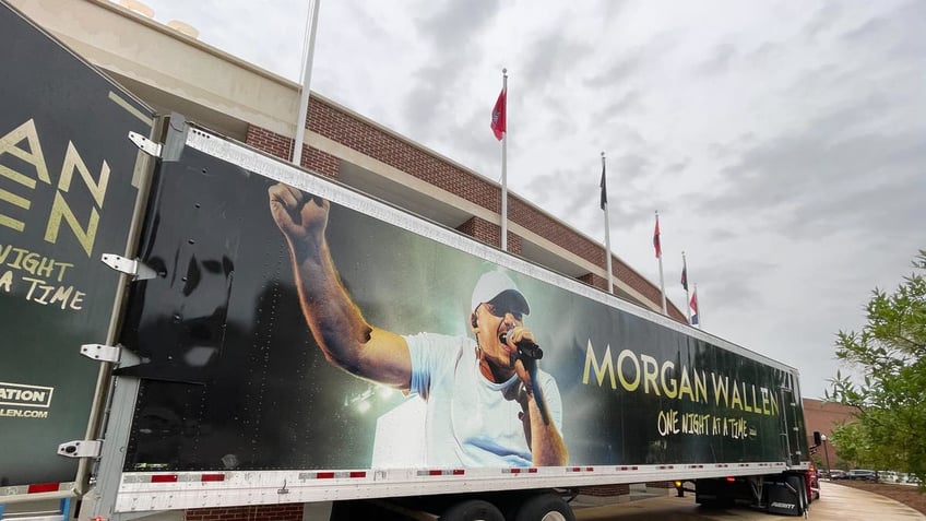 morgan wallens tour bus at ole miss stadium