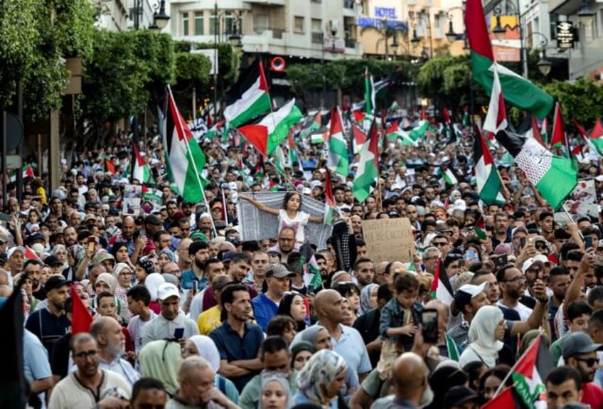 The protesters took to the streets after reports last month of an Israeli ship docking in