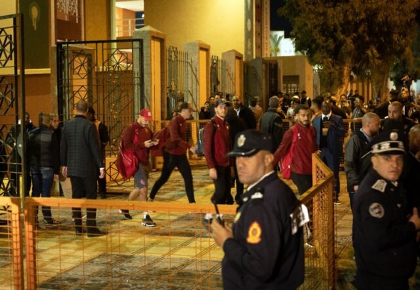 Players of Algeria's USM Alger leave the stadium