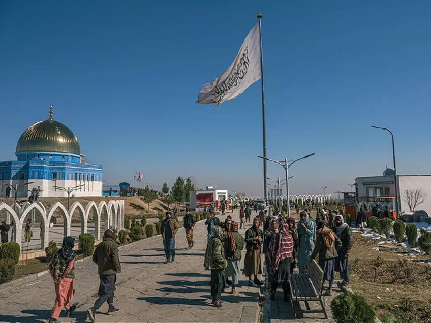 KABUL - FEBRUARY 9: Taliban government officials and military members visit Wazir Akbar Kh