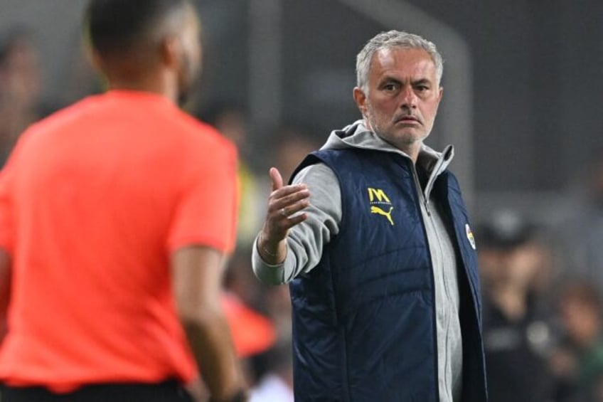 Fenerbahce's Portuguese coach Jose Mourinho was in charge at Manchester United from 2016 t