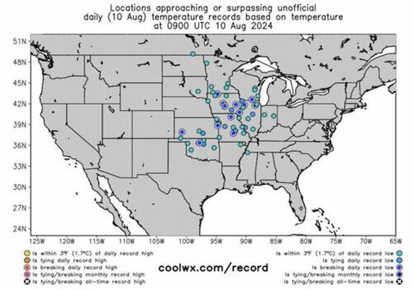 msm absent in reporting dozens of night time low temp records across us 