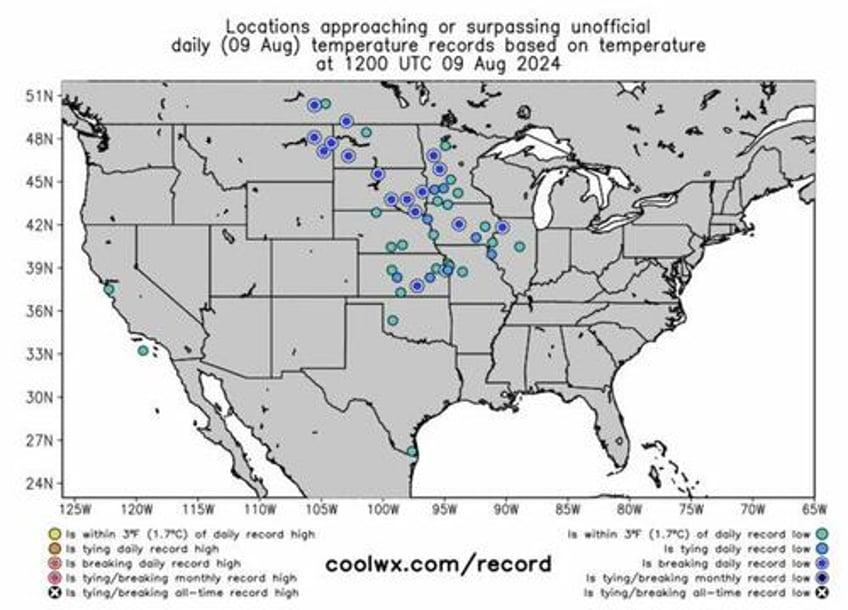 msm absent in reporting dozens of night time low temp records across us 