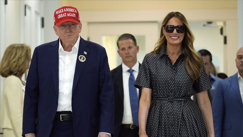 Trump and Melania vote