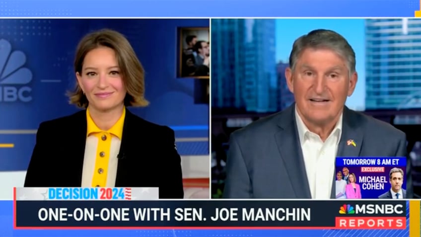 MSNBC host speaking with Sen. Manchin