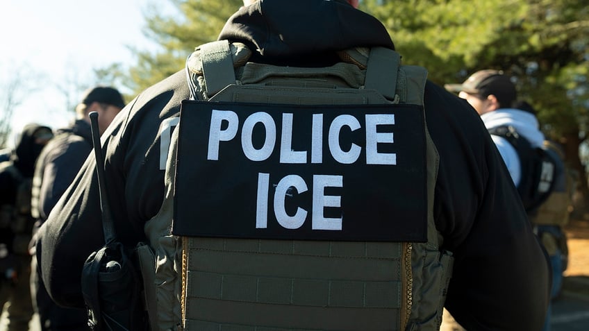 U.S. Immigration and Customs Enforcement Baltimore Field Officer director Matt Elliston listens during a briefing, Monday, Jan. 27, 2025, in Silver Spring, Md.