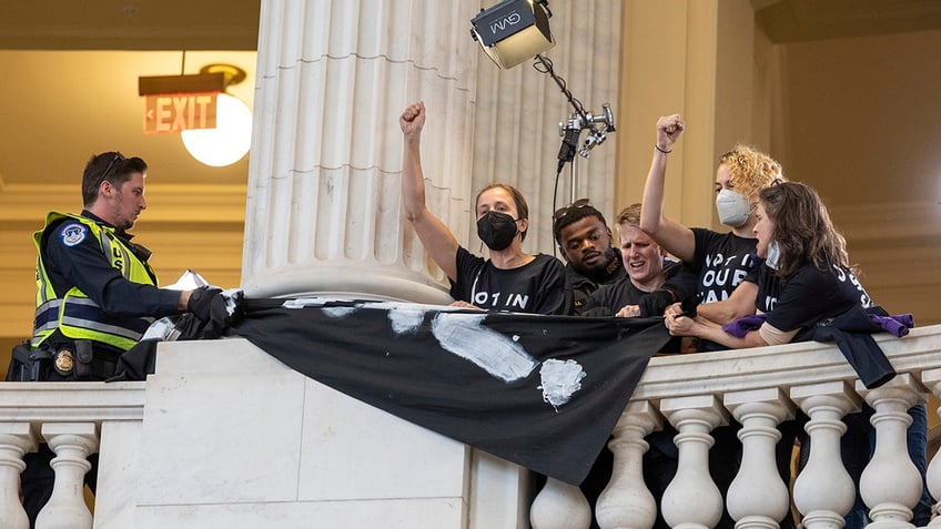 mtg calls for tlaib censure for insurrection asks capitol police to save video of israel hamas war protest