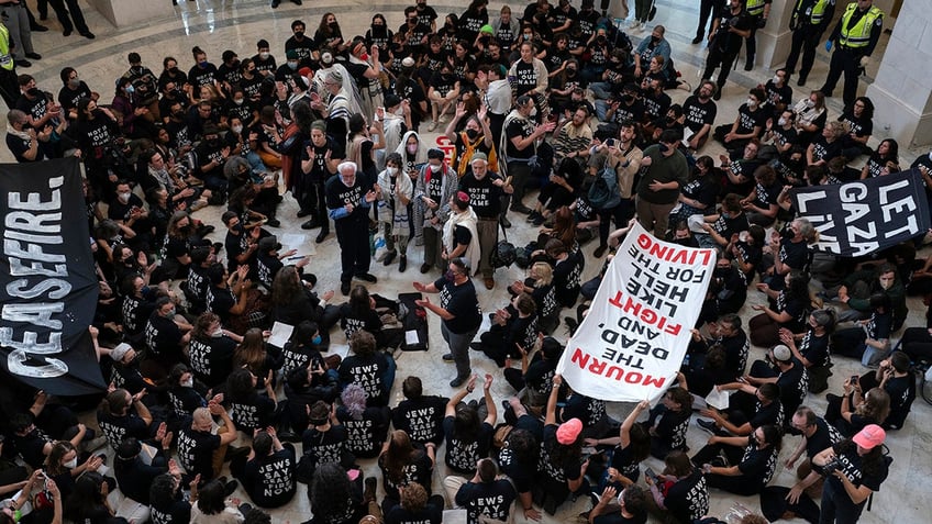 mtg calls for tlaib censure for insurrection asks capitol police to save video of israel hamas war protest