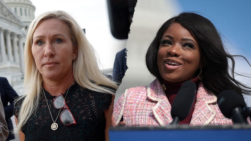 Reps. Marjorie Taylor Greene and Jasmine Crockett