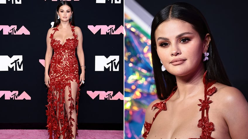 mtv vmas red carpet taylor swift selena gomez and shakira defy barely there trend at star studded show