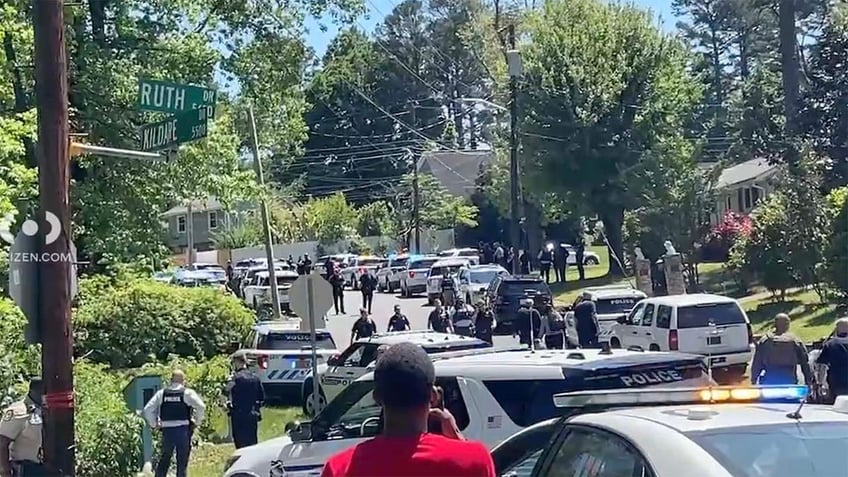 Crime scene North Carolina officers shot
