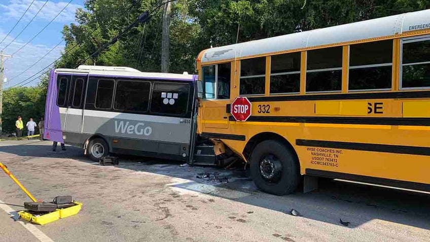 multivehicle crash involving school bus in nashville injures 3 kids 3 adults