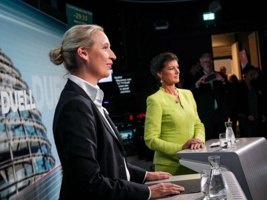 09 October 2024, Berlin: Alice Weidel (l), party and parliamentary group leader of the AfD