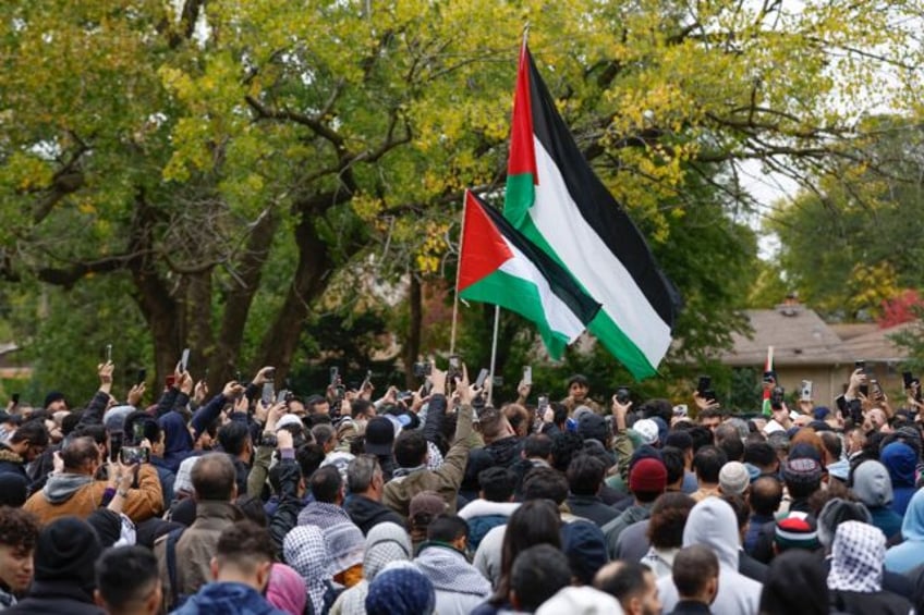 Family and community members attend the October 16, 2023 funeral for six-year-old Wadea Al