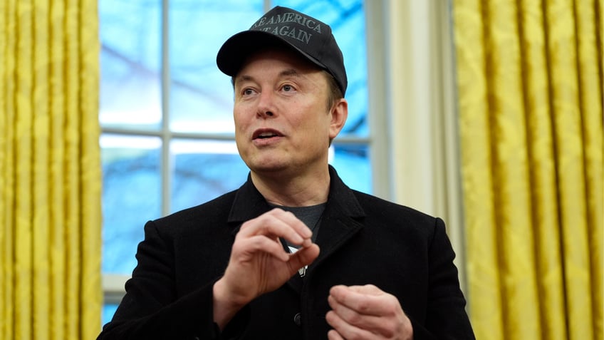 Elon Musk speaks during an event in the Oval Office with President Donald Trump at the White House, Tuesday, Feb. 11, 2025, in Washington. (Photo/Alex Brandon)