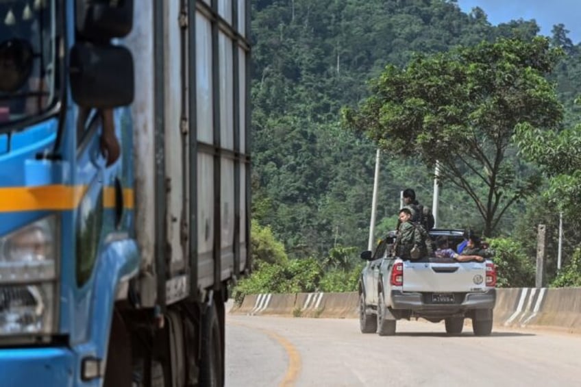 myanmar truckers slog on as conflict clogs trade highway