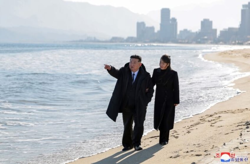 North Korean leader Kim Jong Un and his daughter toured a new resort development, accordin