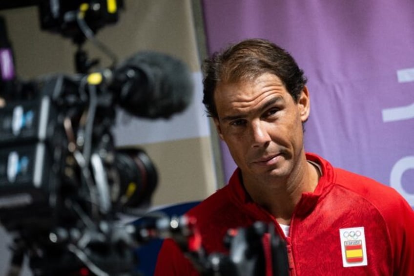 In the spotlight: Rafael Nadal gives an interview at the Olympics