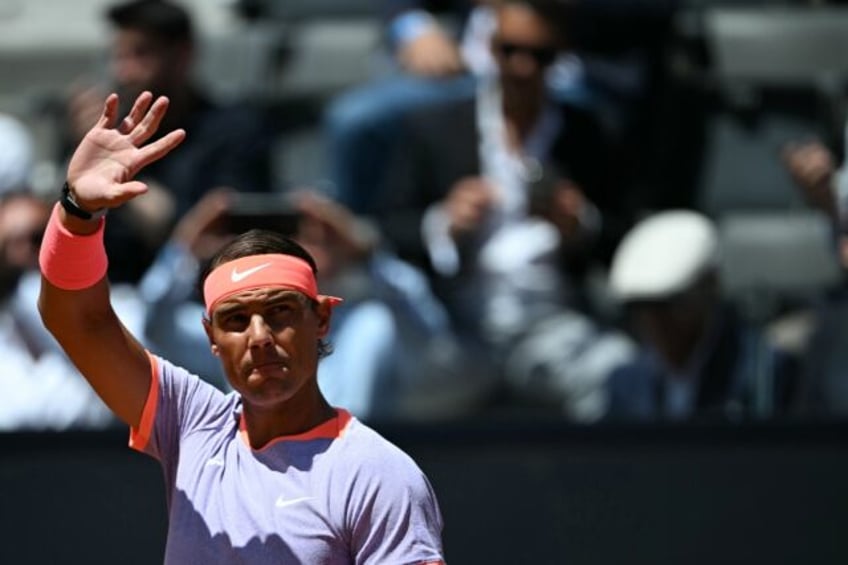 Rafael Nadal waved goodbye to fans in Rome, possibly for the last time, after being elimin