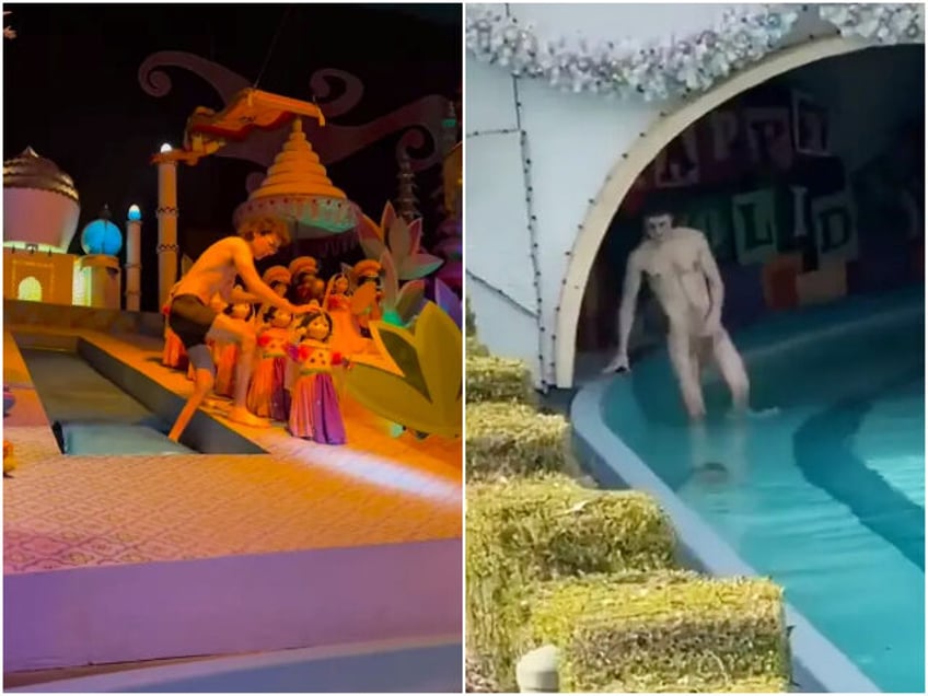 naked man arrested after running around disneylands its a small world ride