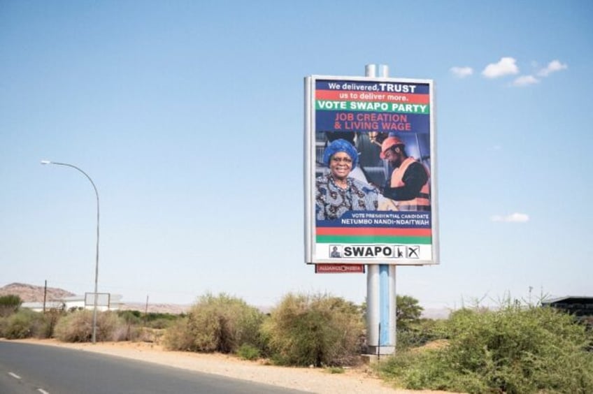 A SWAPO election poster on a giant billboard in Windhoek