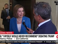Nancy Pelosi says she 'would never recommend' Biden debate Trump on stage after surprise announcement