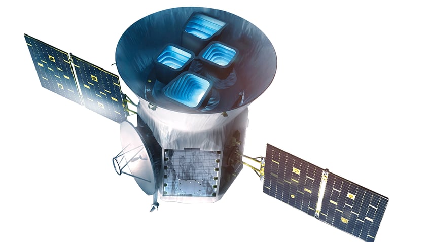 An illustration of Transitioning Exoplanet Survey Satellite