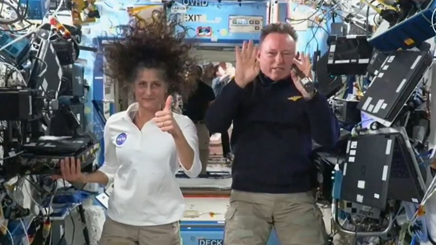 Suni Williams and Butch Wilmore at the space station