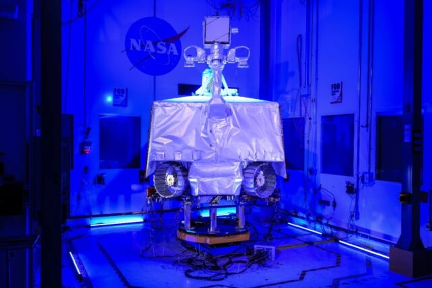 NASA's Volatiles Investigating Polar Exploration Rover (VIPER) assembled inside the cleanr