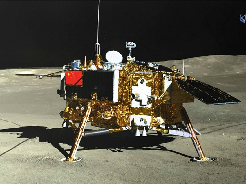 This picture released on January 11, 2019 by the China National Space Administration (CNSA) via CNS shows the Chang'e-4 lunar probe, taken by the Yutu-2 moon rover, on the far side of the moon. - China will seek to establish an international lunar base one day, possibly using 3D printing technology to build facilities, the Chinese space agency said on January 14, weeks after landing the rover on the moon's far side. The agency said four more lunar missions are planned, confirming the launch of a probe by the end of the year to bring back samples from the moon. (Photo by - / China National Space Administration (CNSA) via CNS / AFP) / China OUT (Photo credit should read -/AFP/Getty Images)